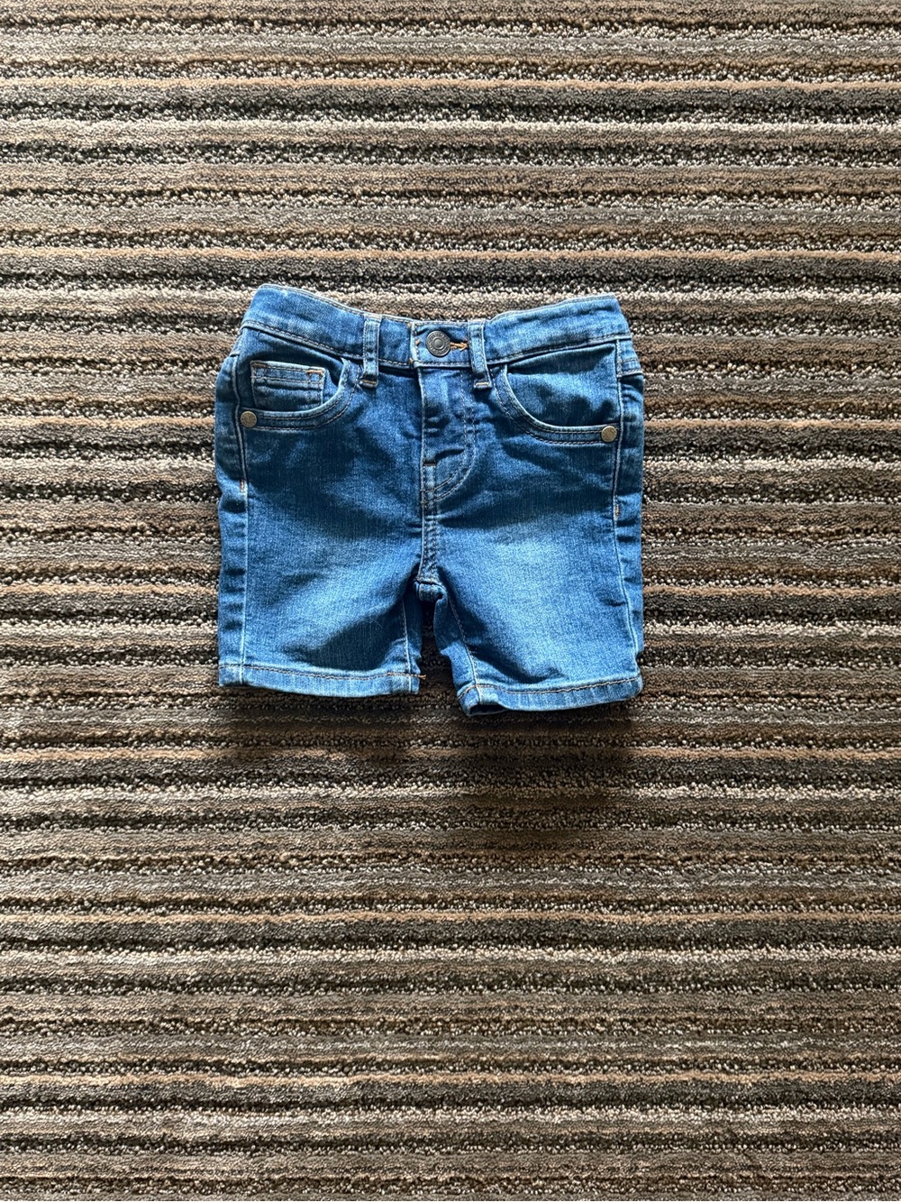 Guess Dark Blue Denim Shorts with Contrast Stitching